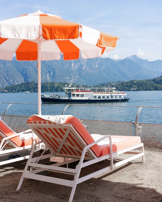 Ferry approaching Grand Tremezzo, Lake Como